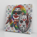 Rainbow Slasher Horror Lux Monogram Designer Canvas Wrap by GT Artland