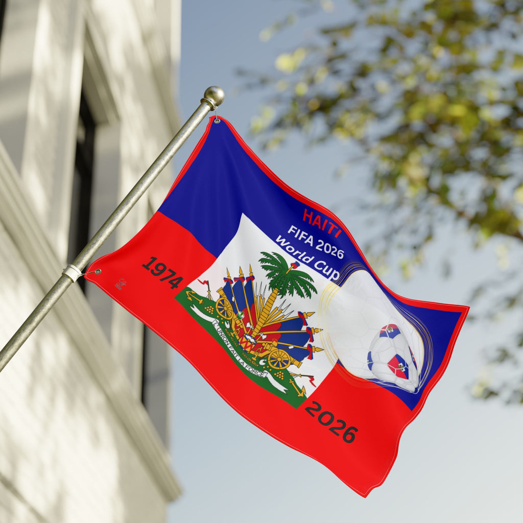Soccer- Football 2026 World Cup Double Sided Haitian Flag