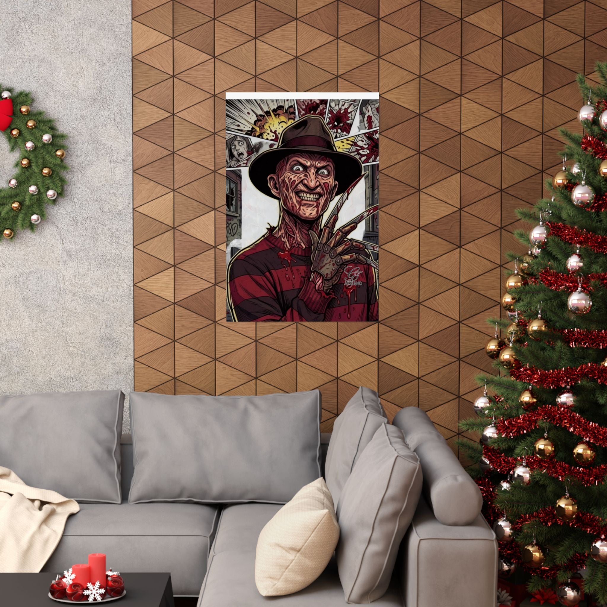 Elm Street Gangsta Horror  Airbrush Matte Vertical Posters by GT Artland