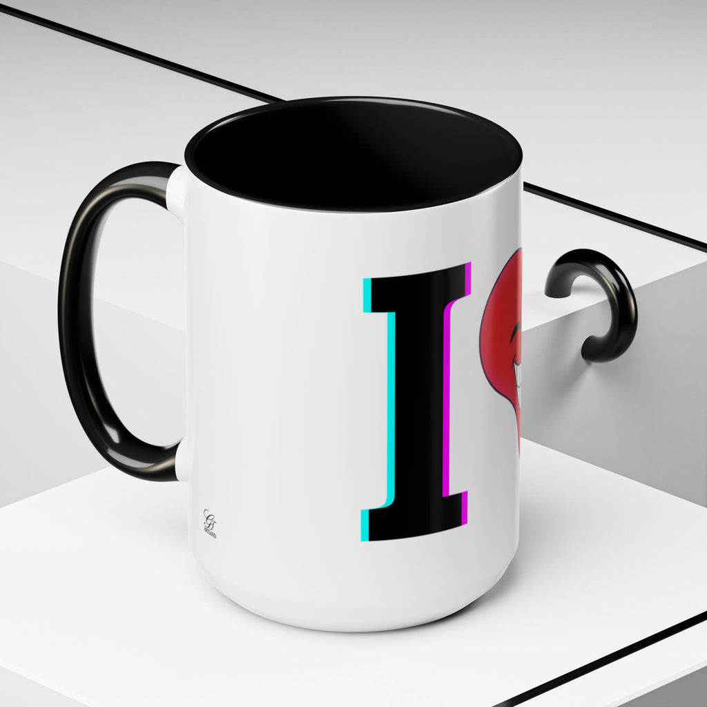 Winking Heart Graphic Mug | Accent Coffee Mug 11oz 15oz