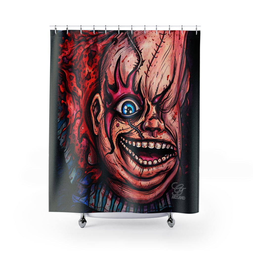 Playtime's Over Designer Airbrush Edition Shower Curtain by GT Artland