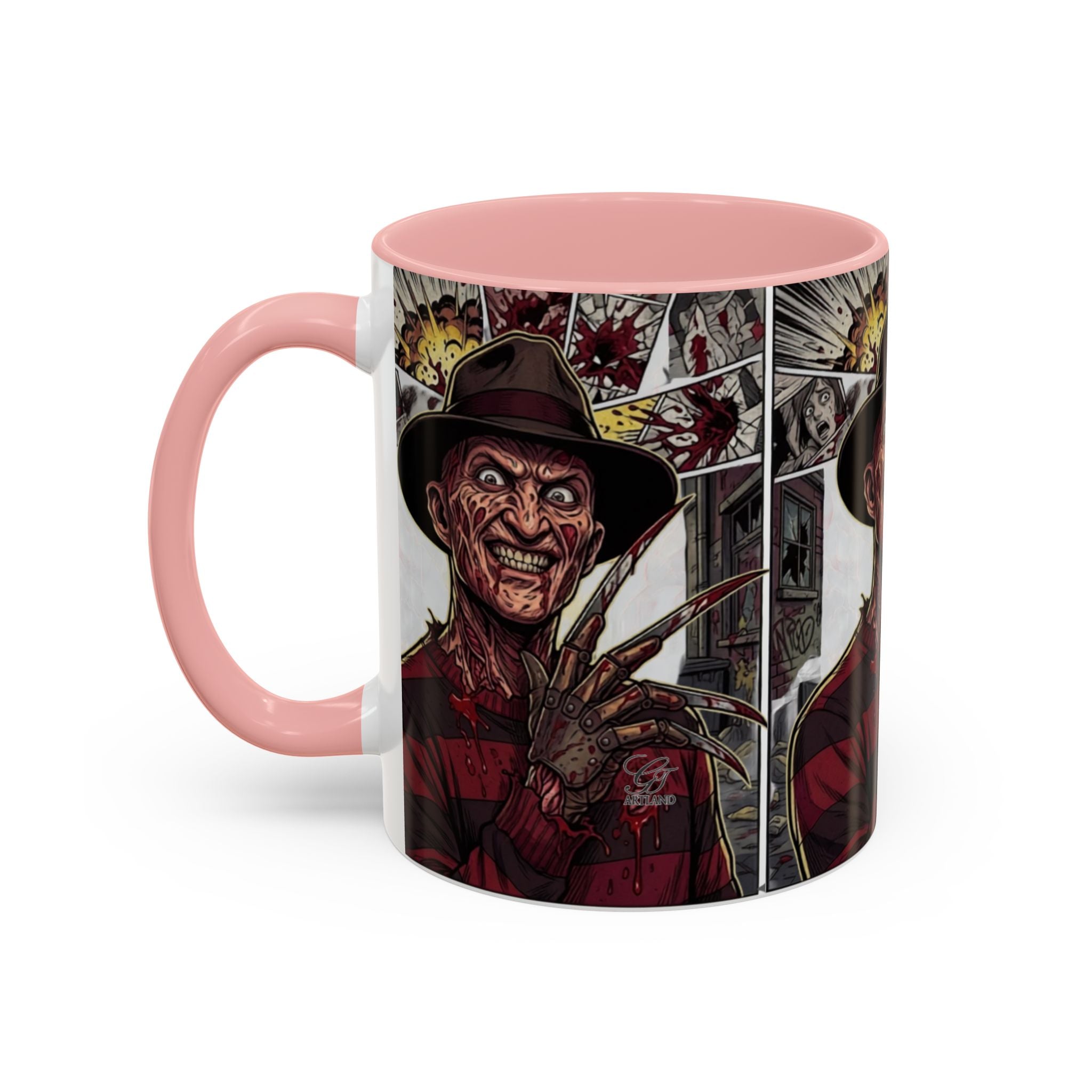 Elm Street Gangsta Horror Illustration COFFEE MUG | Horror Slasher Artwork by GT Artland