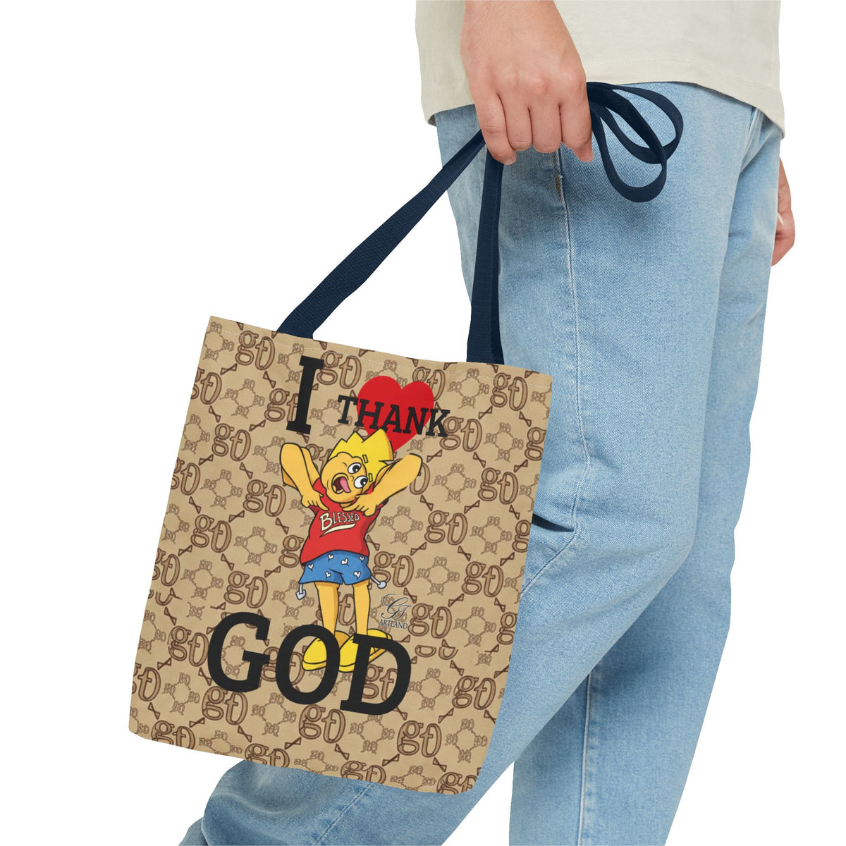 I  Thank God Tote Bag | URBAN CARTOON BY GT ARTLAND