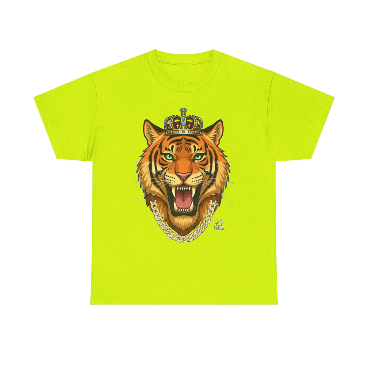 Crowned Roaring Tiger Tee | King Tiger Graphic T-Shirt by GT Artland