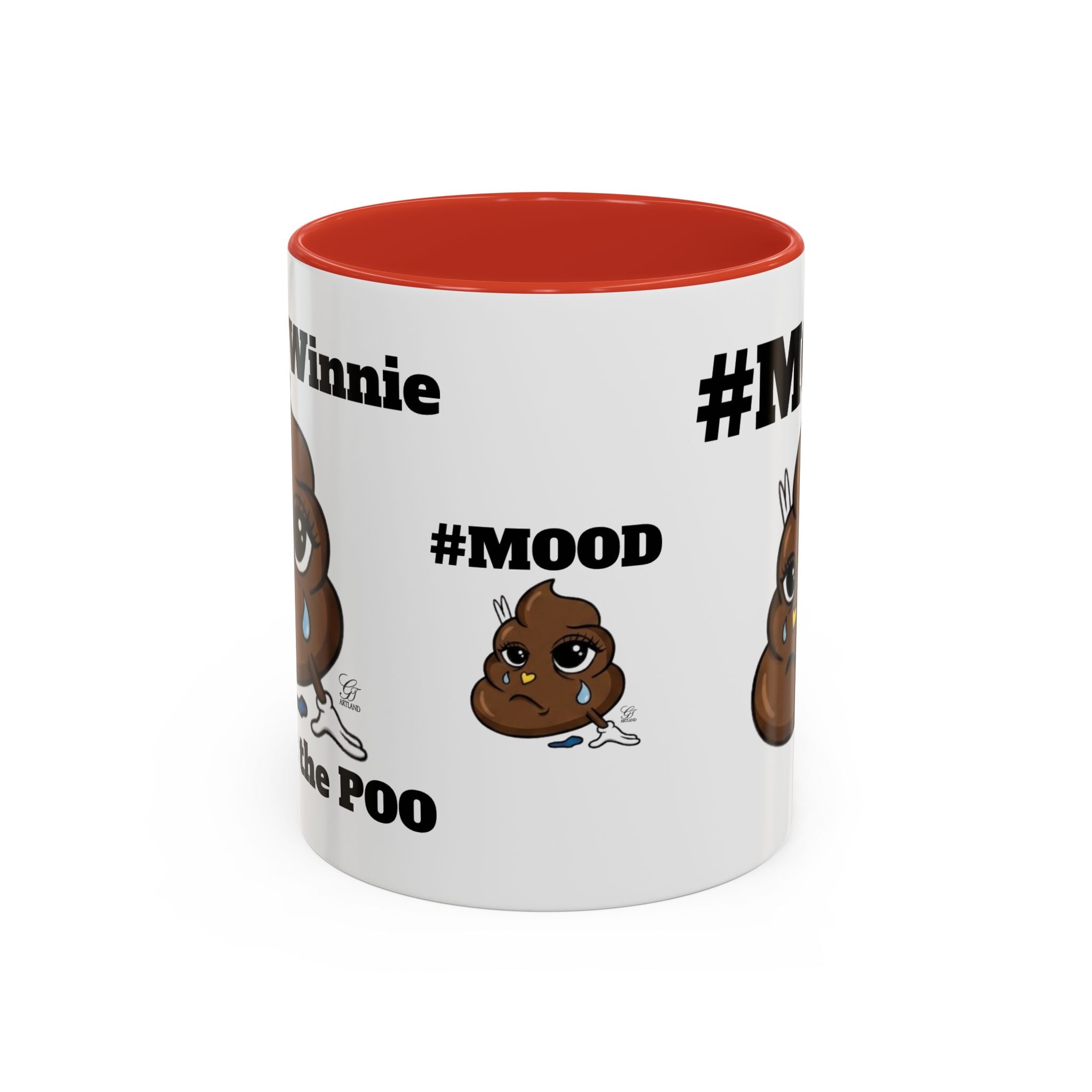 #MOOD Winnie without the poo Funny Poop Emoji Accent Coffee Mug – 11/15oz Novelty Gift by GT Artland