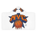 NYC Dripping Basketball Youth Hooded Towel | Kids Swim Beach Wrap by GT Artland