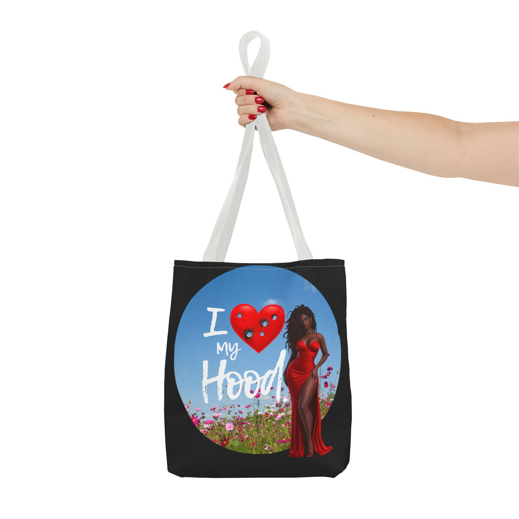 I Love My Hood tote bag | All-over print handbag
