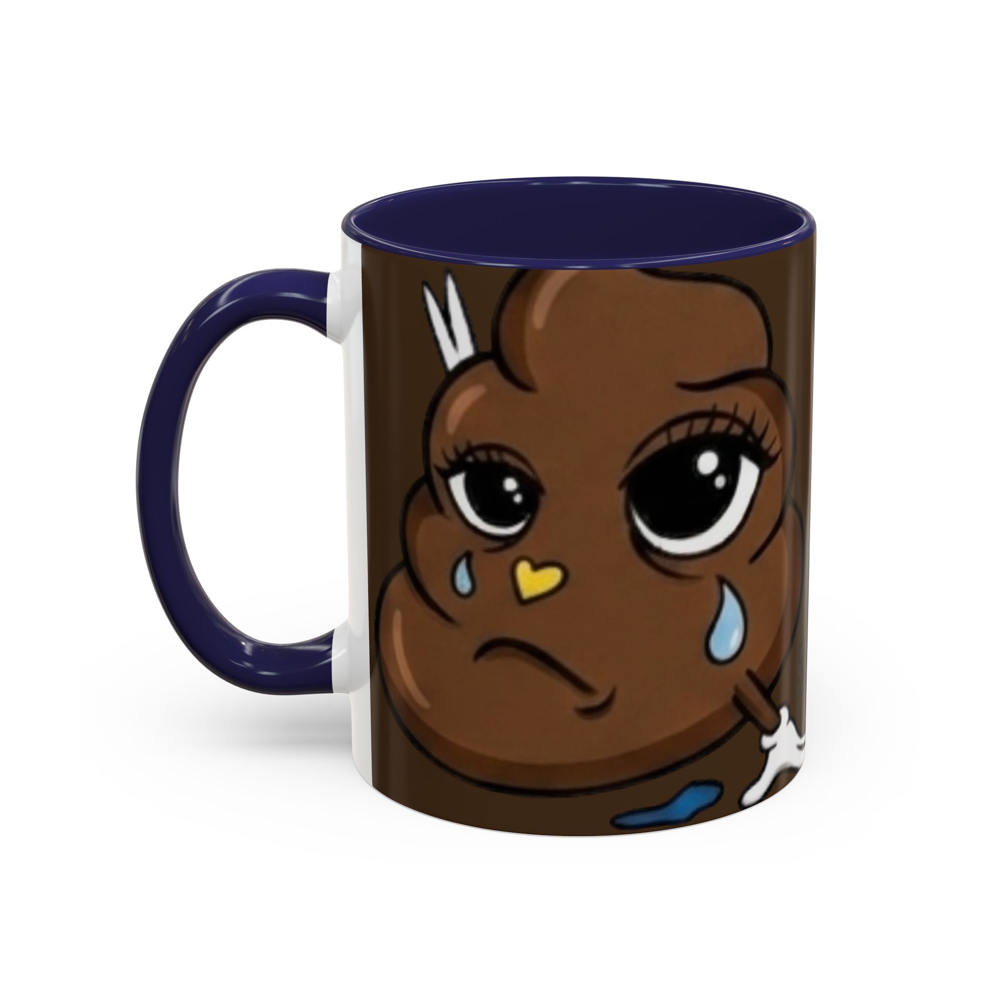 I Woke Up Like This Designer Collectors Coffee Mug — Funny Poop Emoji Accent Mug by GT Artland