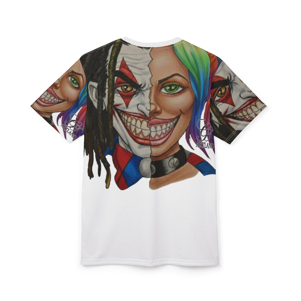 2 Faced Da Joka And Rainbow Hair Girl Urban Street Vibe Tee  Cut & Sew Shirt by GT Artland