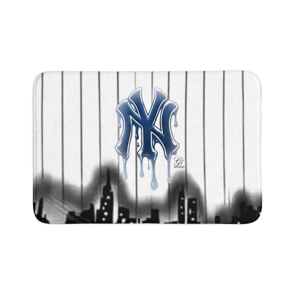 NY Airbrush Yankee Styled Urban Designer Dripping Logo Bath Mat 3-Piece Set by GT Artland