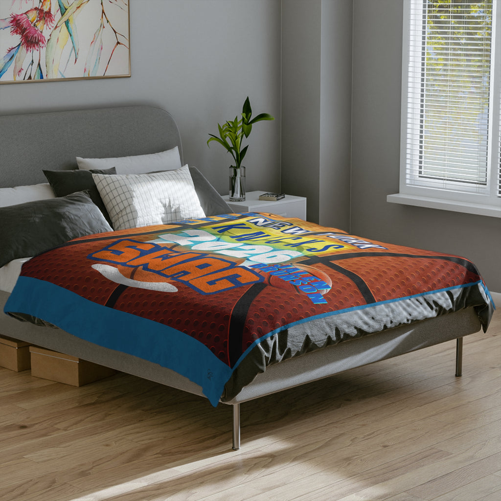 Sport 2026 Swag New York Knicks Basketball Blanket |  Velveteen Microfiber