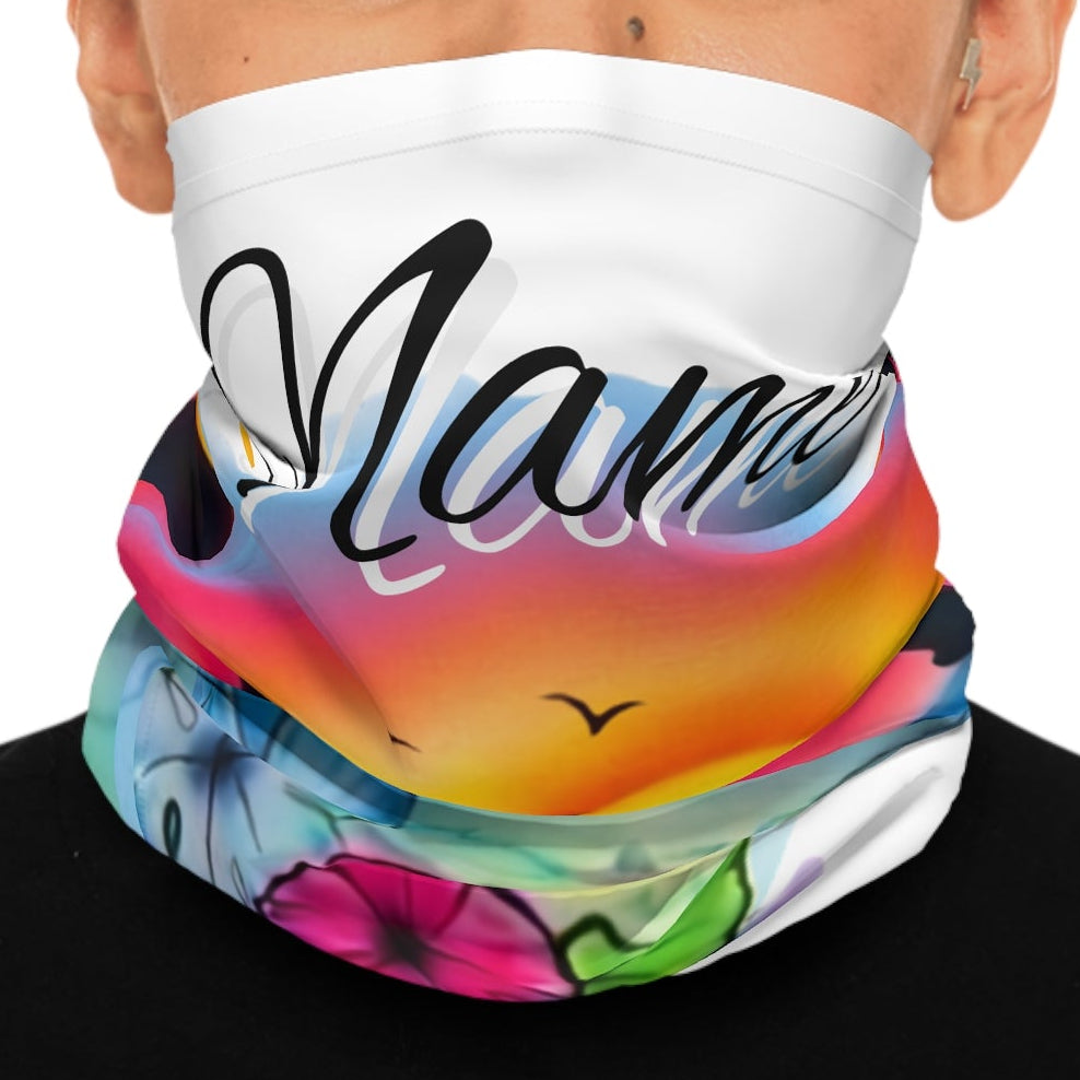 Personalized Airbrush Beach Dolphin Sunny Neck Gaiter – by GT Artland