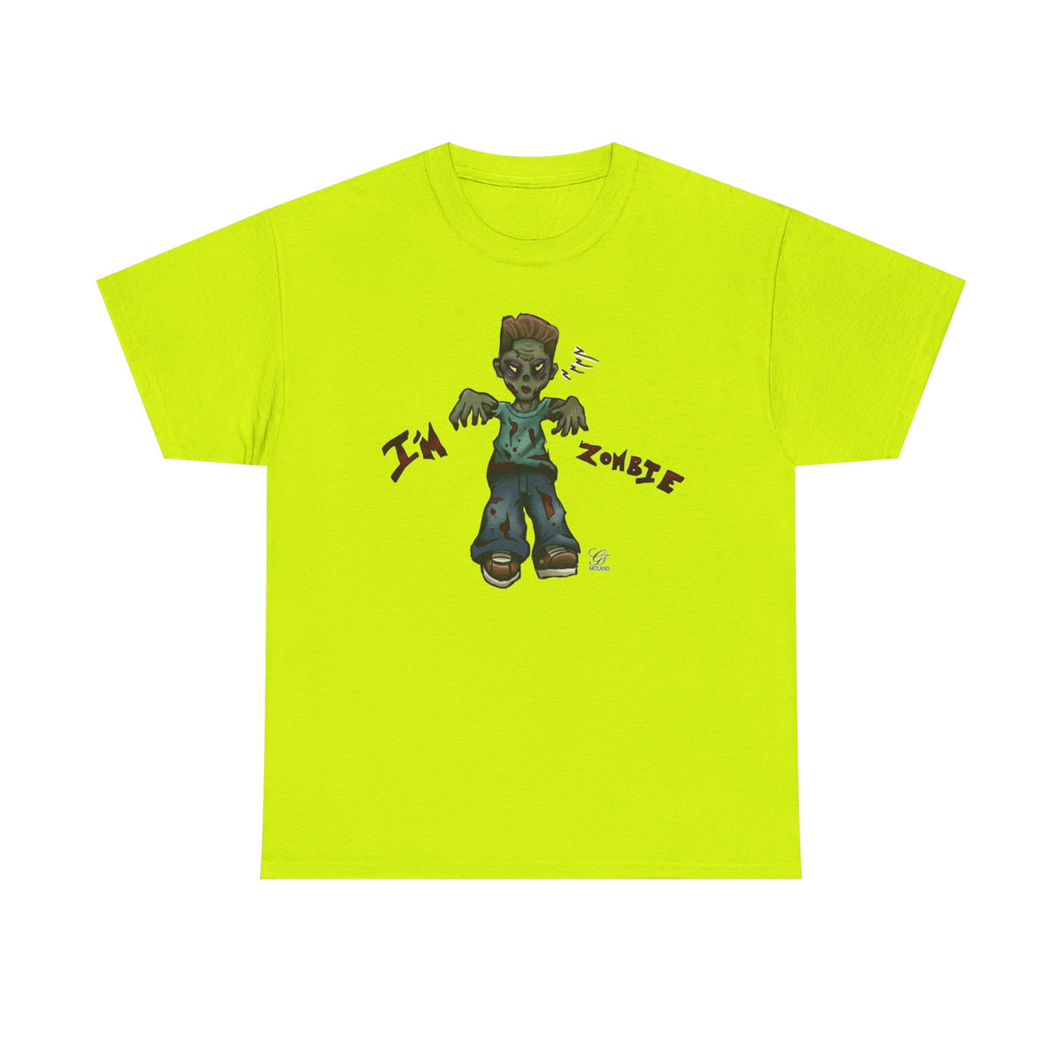 Cartoon Zombie Kid T-Shirt | I'm a Zombie, Halloween Tee by GT Artland