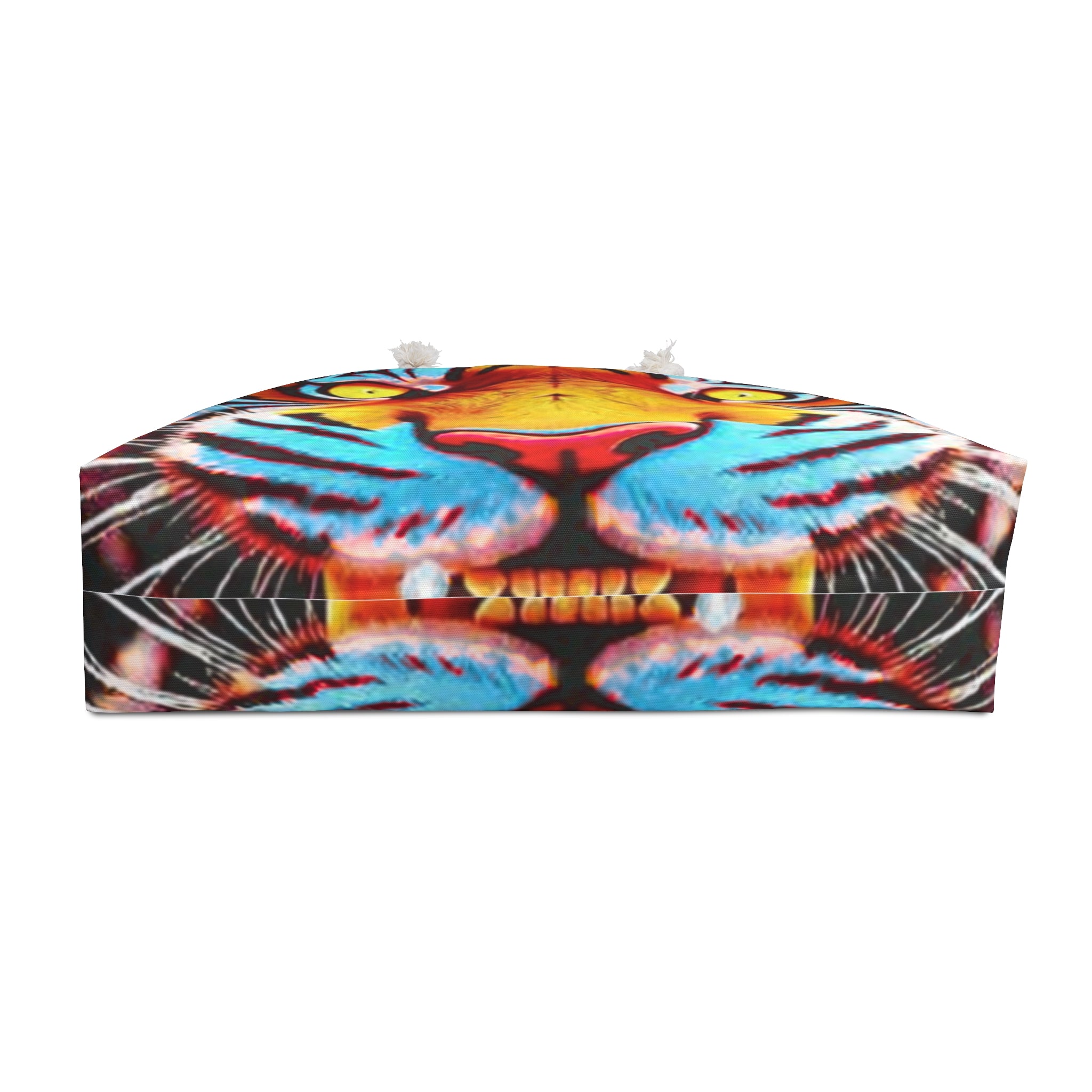 Exotic Neon King Tiger Designer Weekender Bag | Vibrant Animal Tote by GT Artland