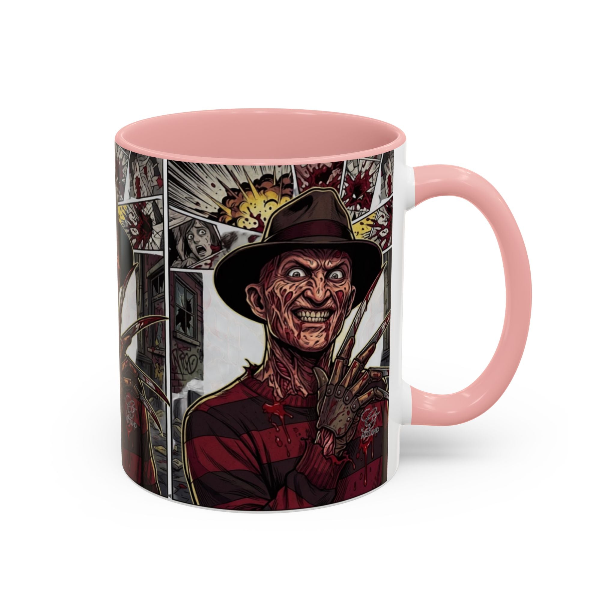 Elm Street Gangsta Horror Illustration COFFEE MUG | Horror Slasher Artwork by GT Artland