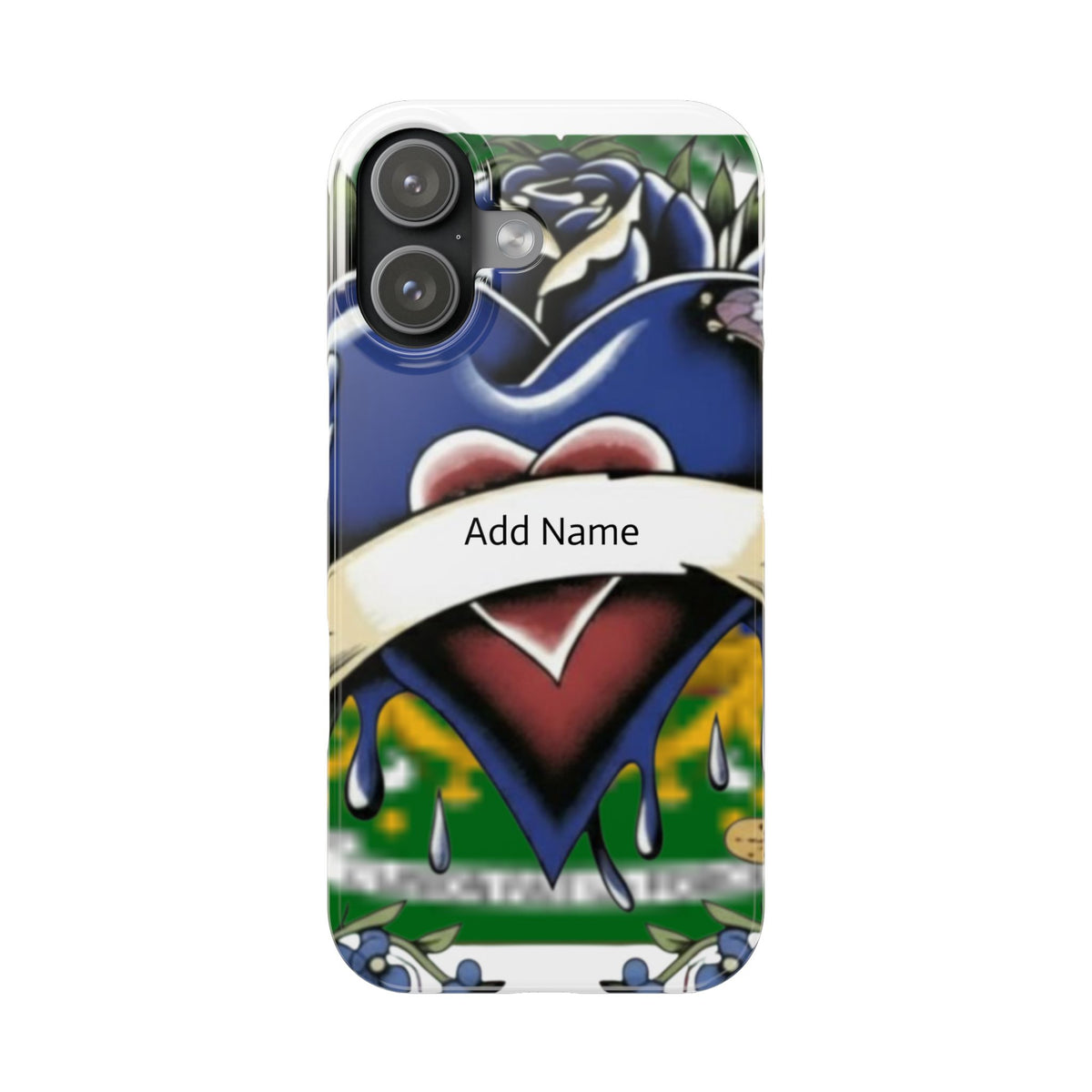 Blue Rose Garden Urban Styled Illustration Slim Phone Case |  by GT Artland