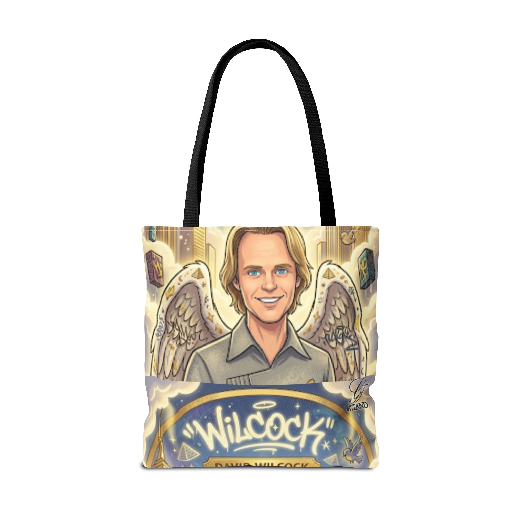 Wilcock Angel Wings Portrait Tote Bag – Illustrated Memorial/Tribute Carryall by GT Artland