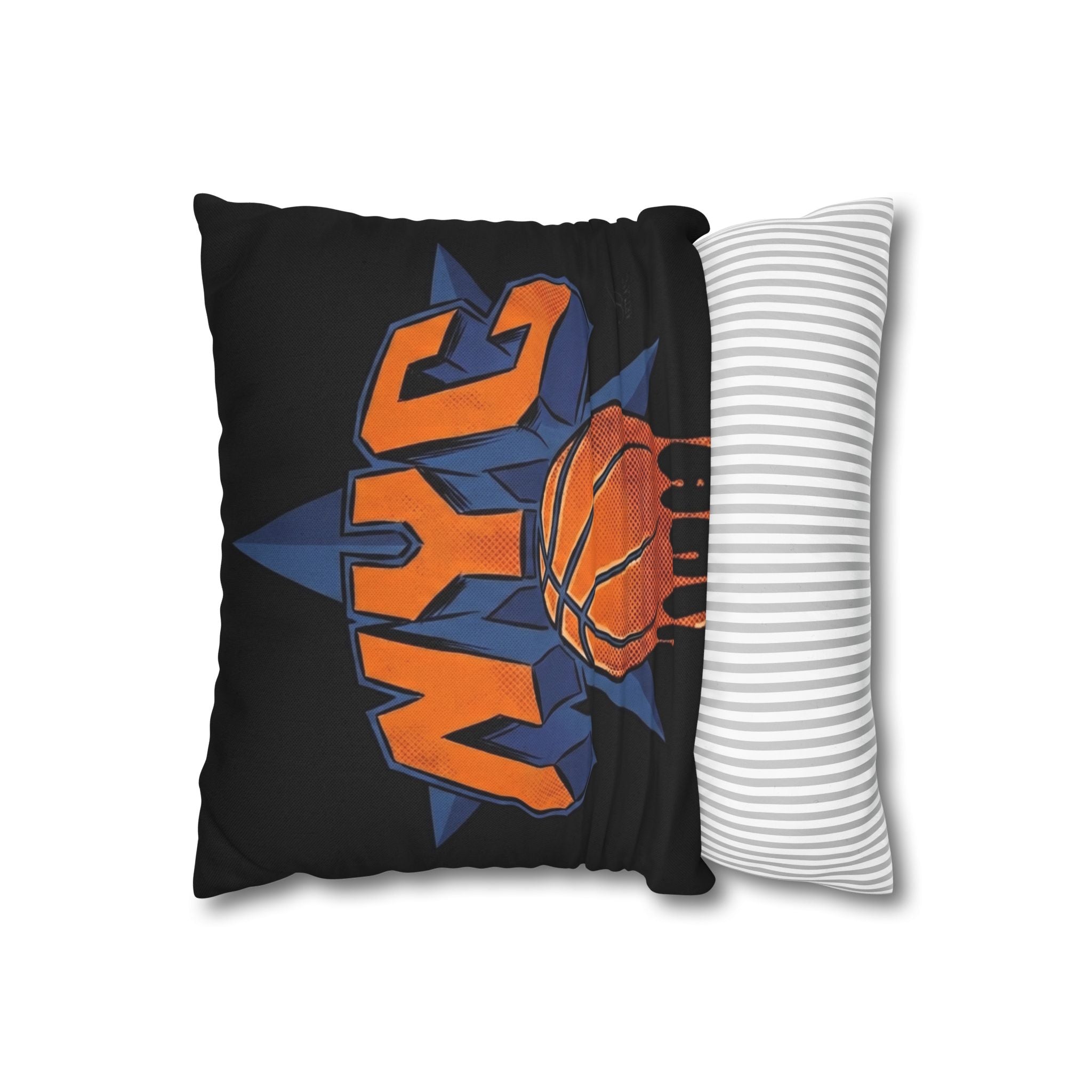 NYC Dripping Basketball Pillowcase | Square Throw Pillowcase by GT Artland
