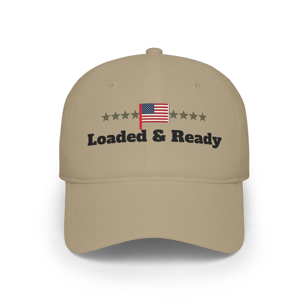 "Loaded & Ready" Flag Embroidery Cap | American Baseball Hat