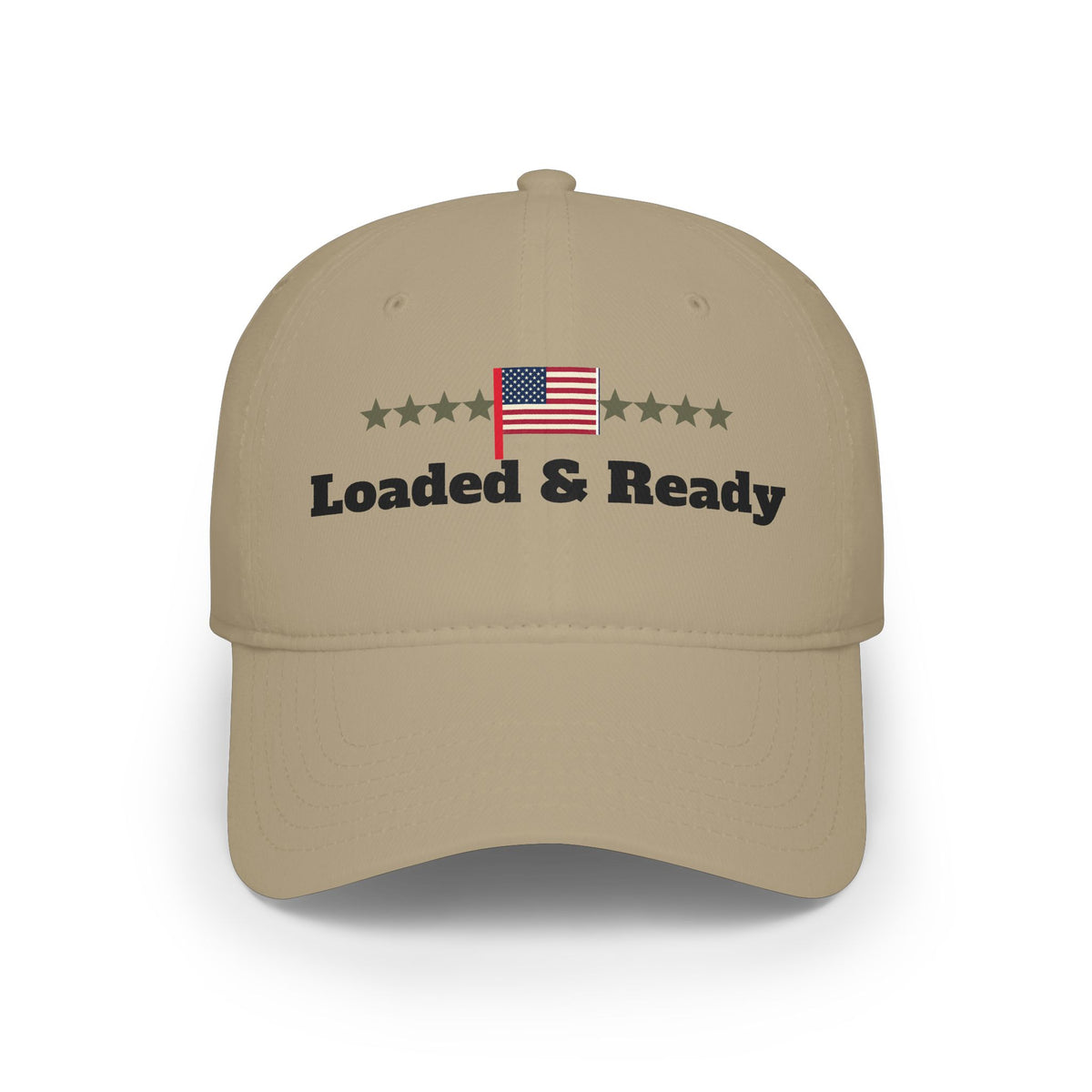 "Loaded & Ready" Flag Embroidery Cap | American Baseball Hat