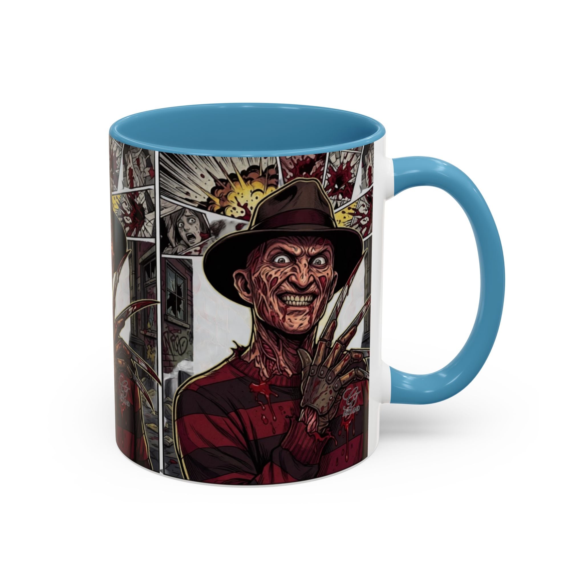 Elm Street Gangsta Horror Illustration COFFEE MUG | Horror Slasher Artwork by GT Artland