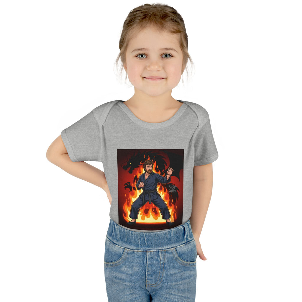 Flame Ninja Infant Bodysuit | Dragon Fire Martial Arts Baby Onesie