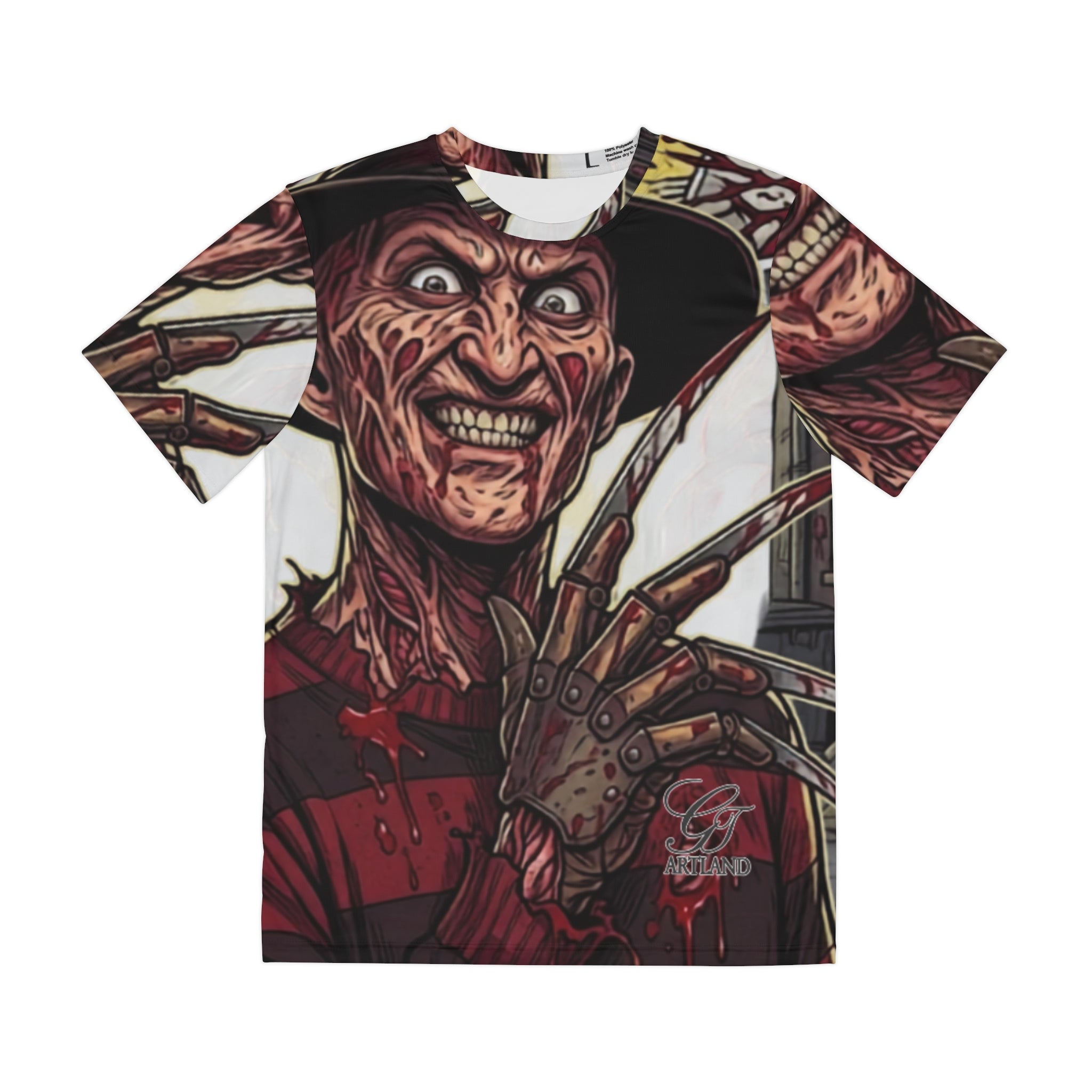 Elm Street Gangsta Horror Swagga Designer Men's Polyester Tee by GT Artland