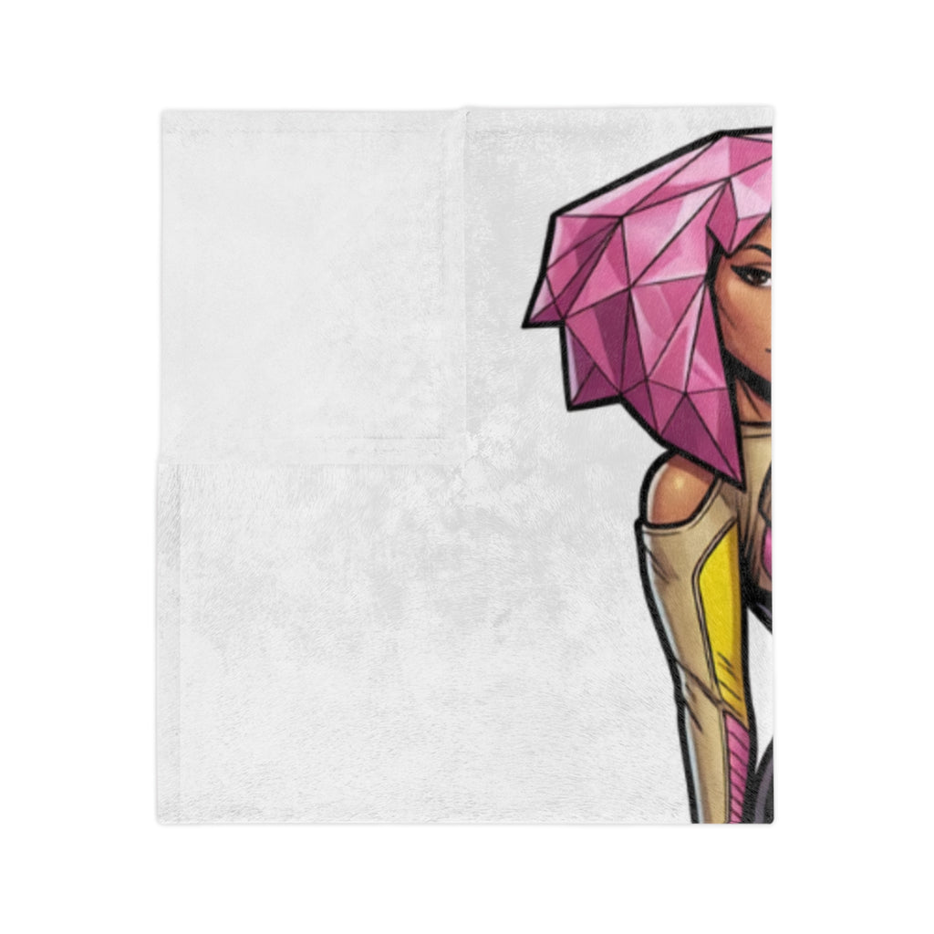 Pink Sexy Woman Velveteen Microfiber Blanket | Fashion Blanket