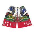 Haitian Pride Flag Heart Tattoo Basketball Shorts | Deluxe Edition by GT Artland