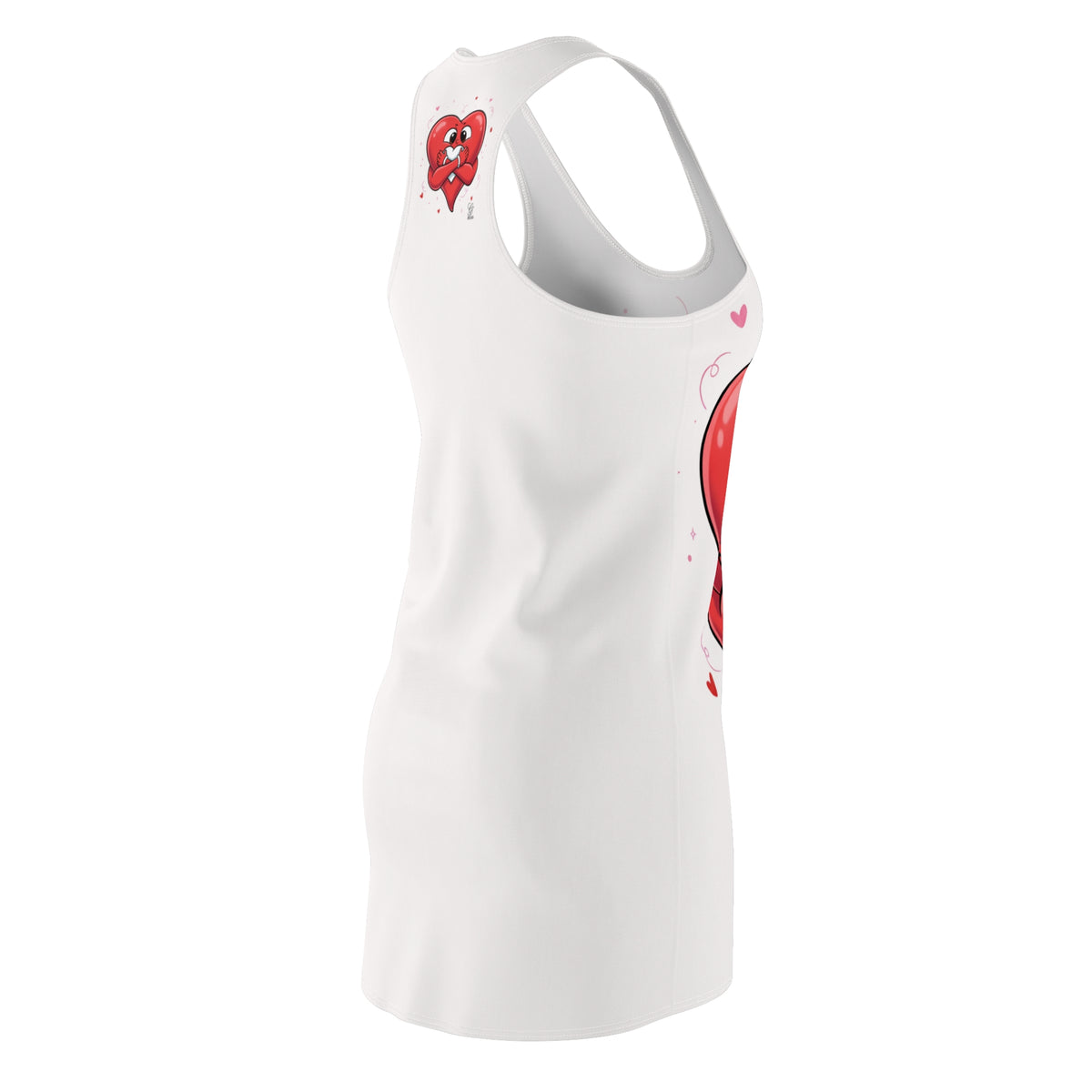 Heart Hug Women Racerback Dress | Cute Valentine Heart Design