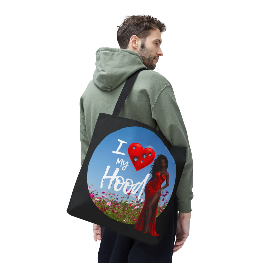 I Love My Hood tote bag | All-over print handbag