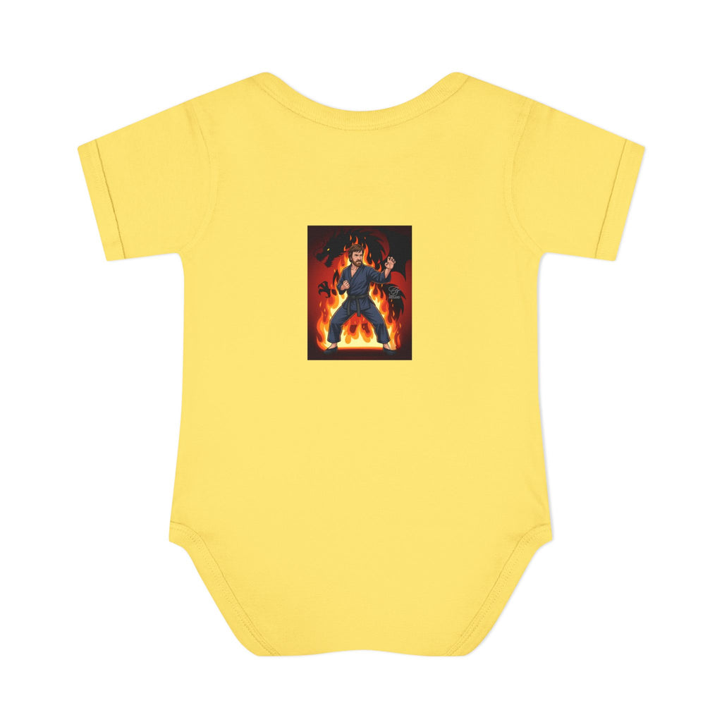 Flame Ninja Infant Bodysuit | Dragon Fire Martial Arts Baby Onesie