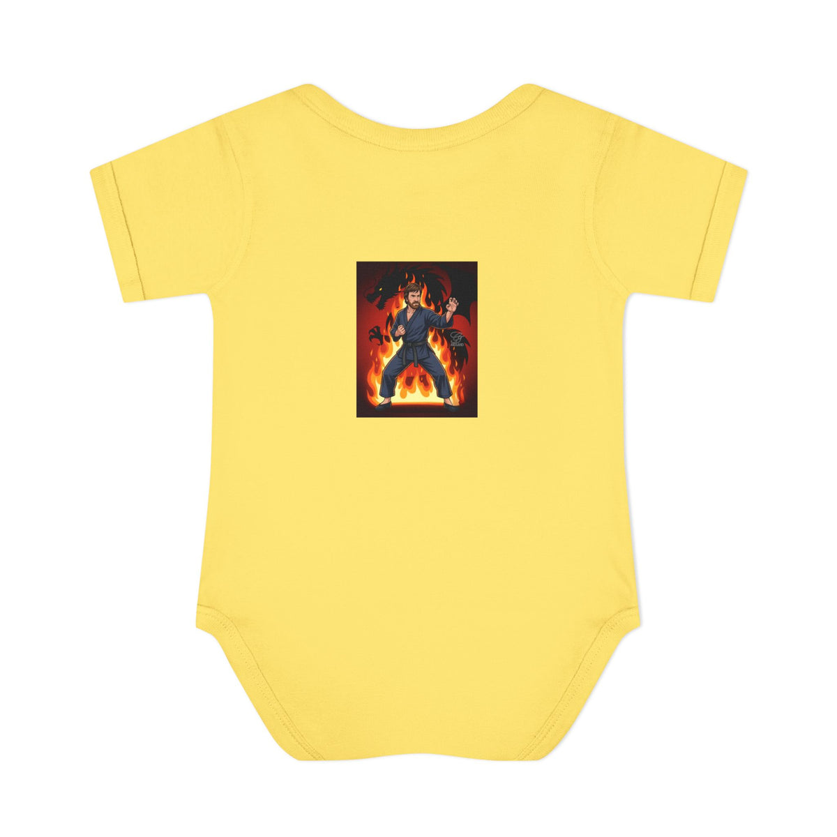 Flame Ninja Infant Bodysuit | Dragon Fire Martial Arts Baby Onesie