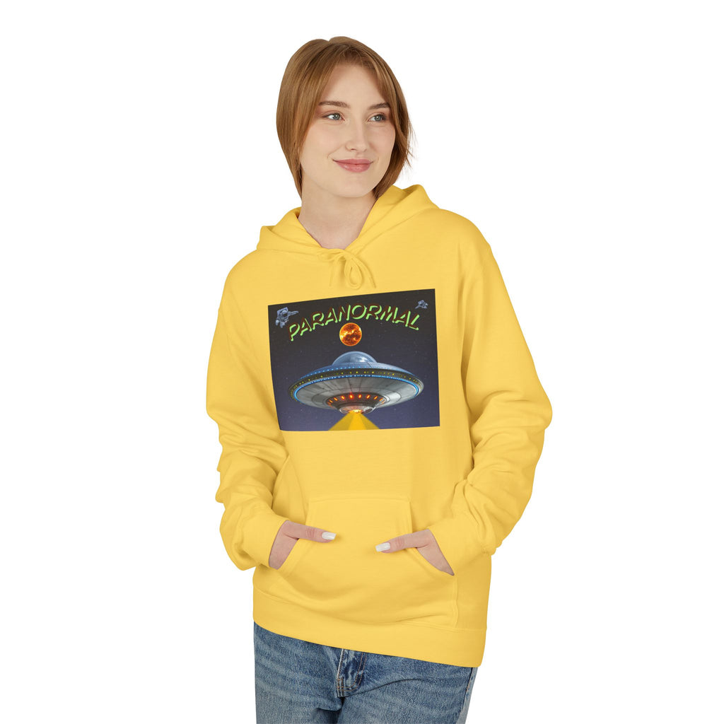 Retro UFO Spaceship Hoodie | Paranormal Alien Abduction Design