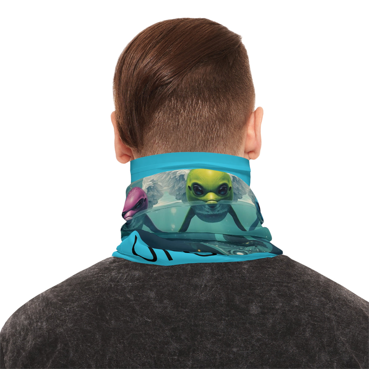 Underwater UAP UFO Neck Gaiter | Alien Sci-Fi Designed Face Mask by GT Artland