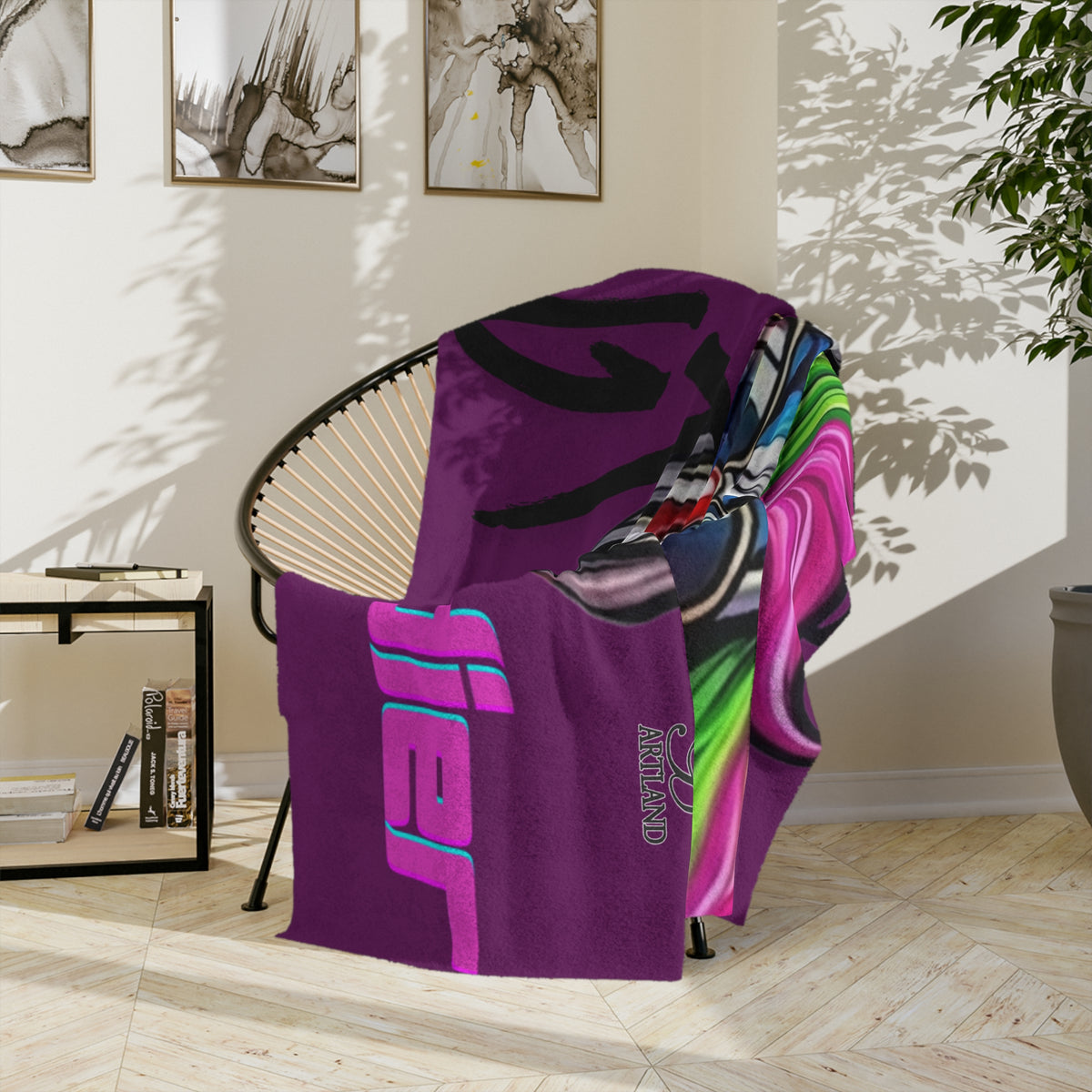 Neon GT Soldier Fan Gear Clown Blanket | Velveteen Microfiber by GT Artland