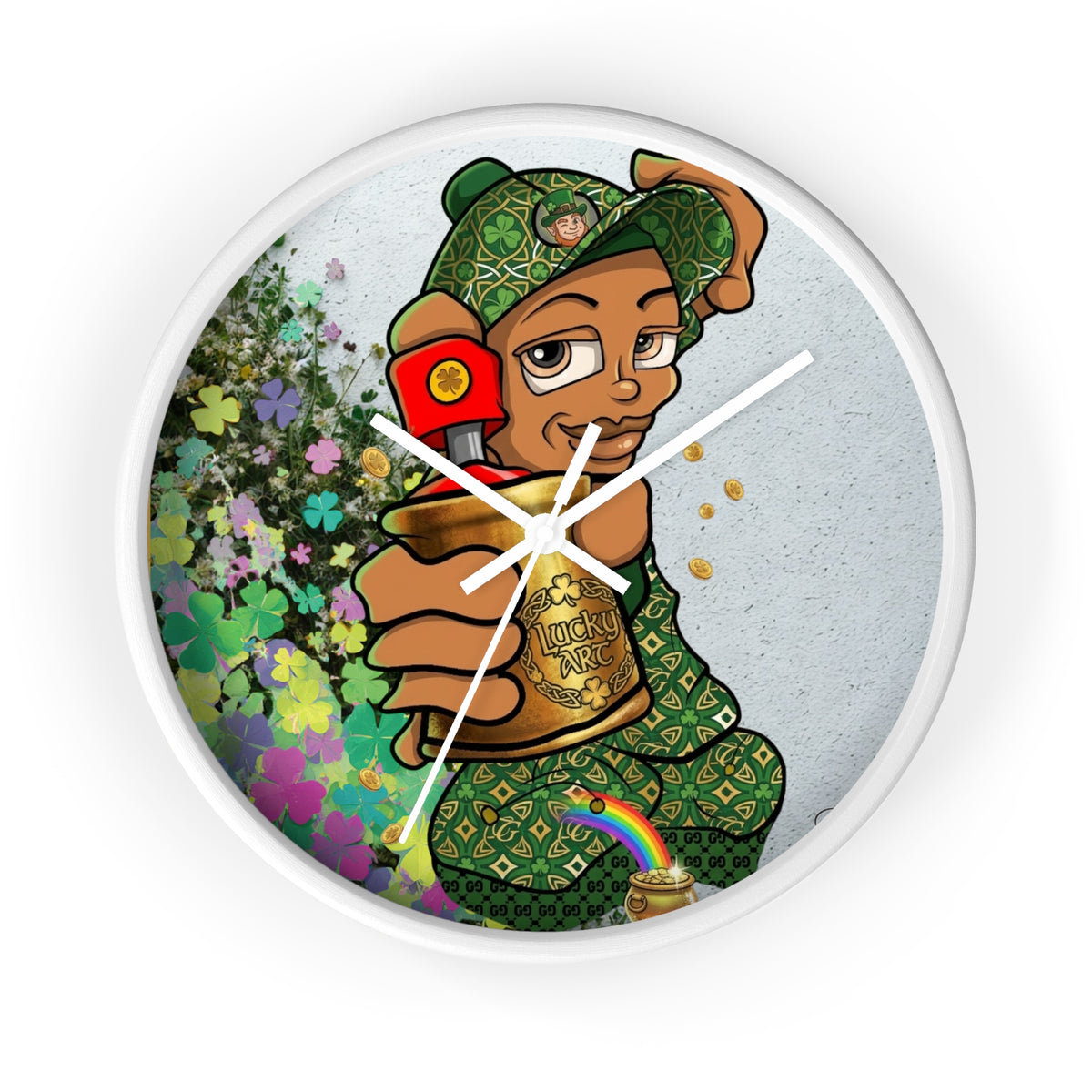 Spray Paint Kid Wall Clock