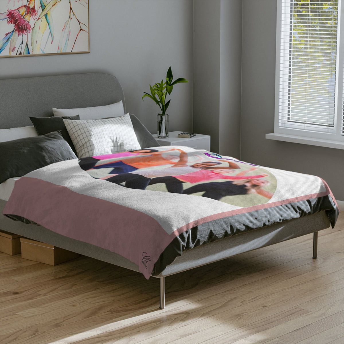Colourful Dancing Girls' Velveteen  Blanket
