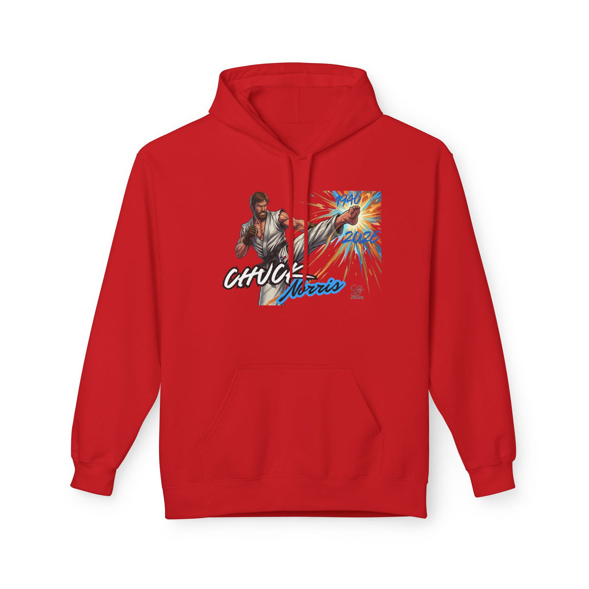 Chuck Norris Martial Arts Hoodie | Vintage Action Illustration