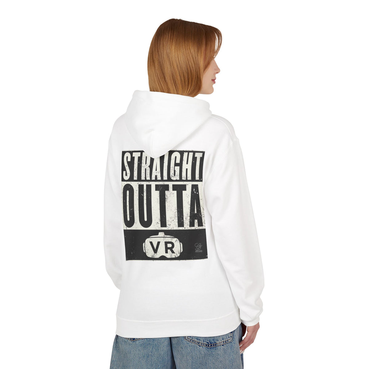 Straight Outta VR Hoodie | Retro Block Text Virtual Reality by GT Artland