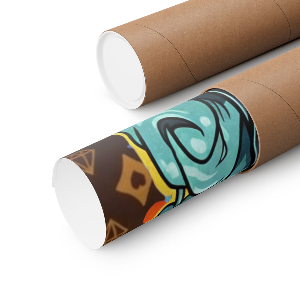 Graffiti King Skull Matte Vertical Poster | Urban Street Art, Colorful Illustration by GT Artland