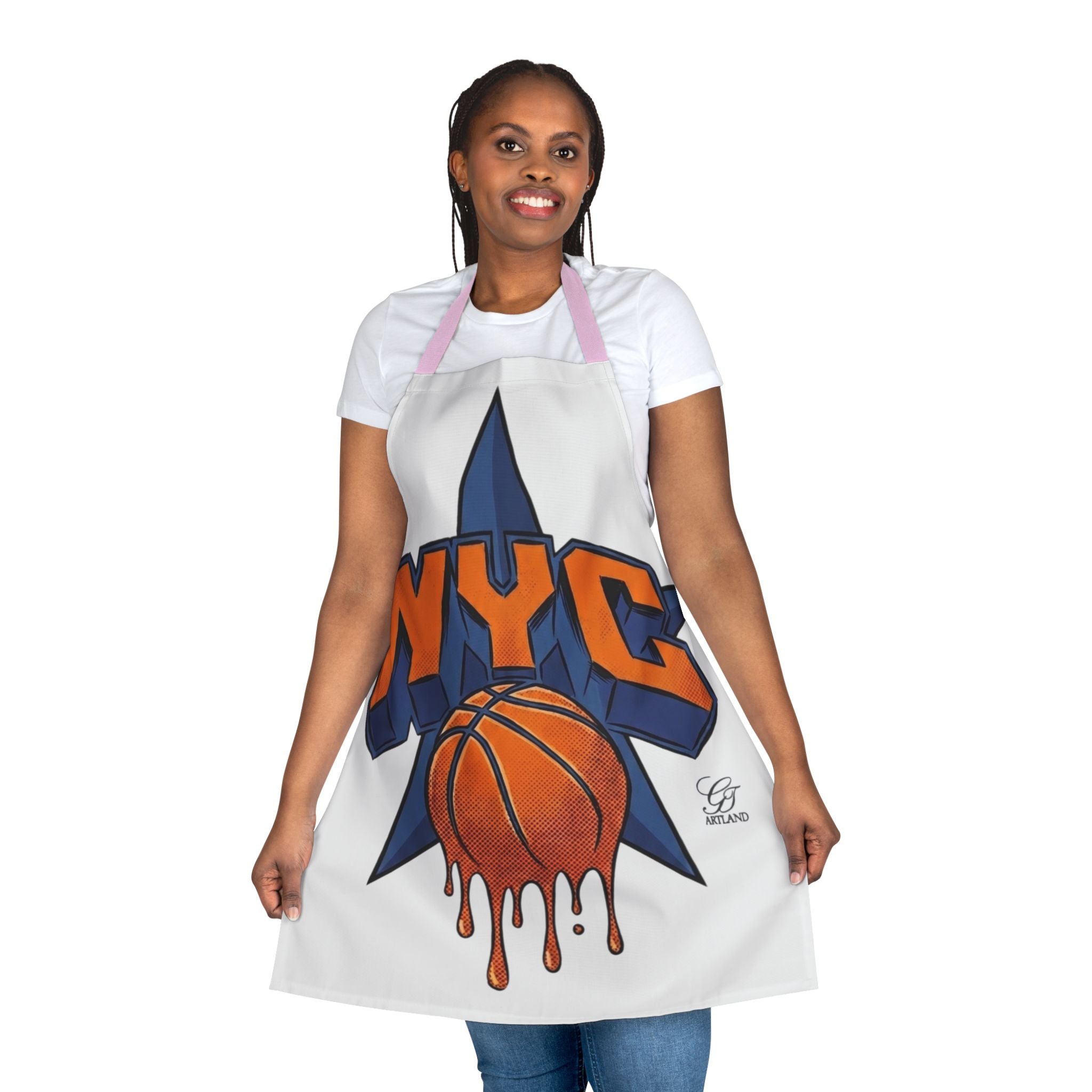 NYC Dripping Basketball Apron | City Basketball Cooking Apron by GT Artland