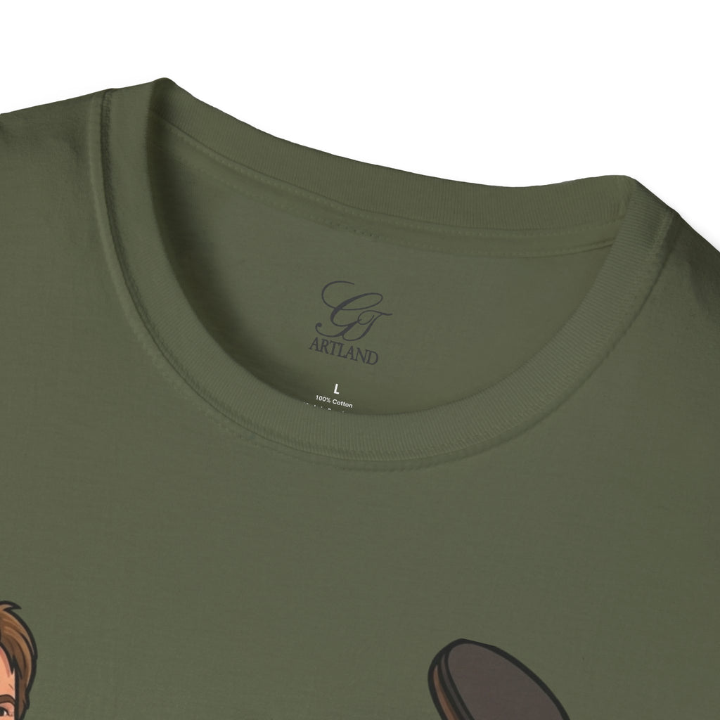 Chuck Norris Kick Illustration T-Shirt | I'll Kick Your Butt text by GT Artland