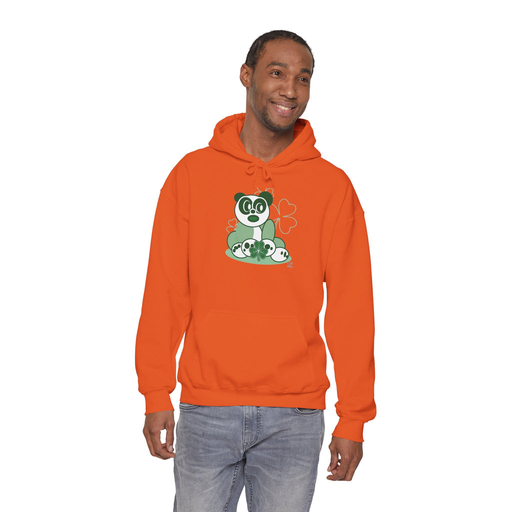 Green Panda with Bamboo Hoodie