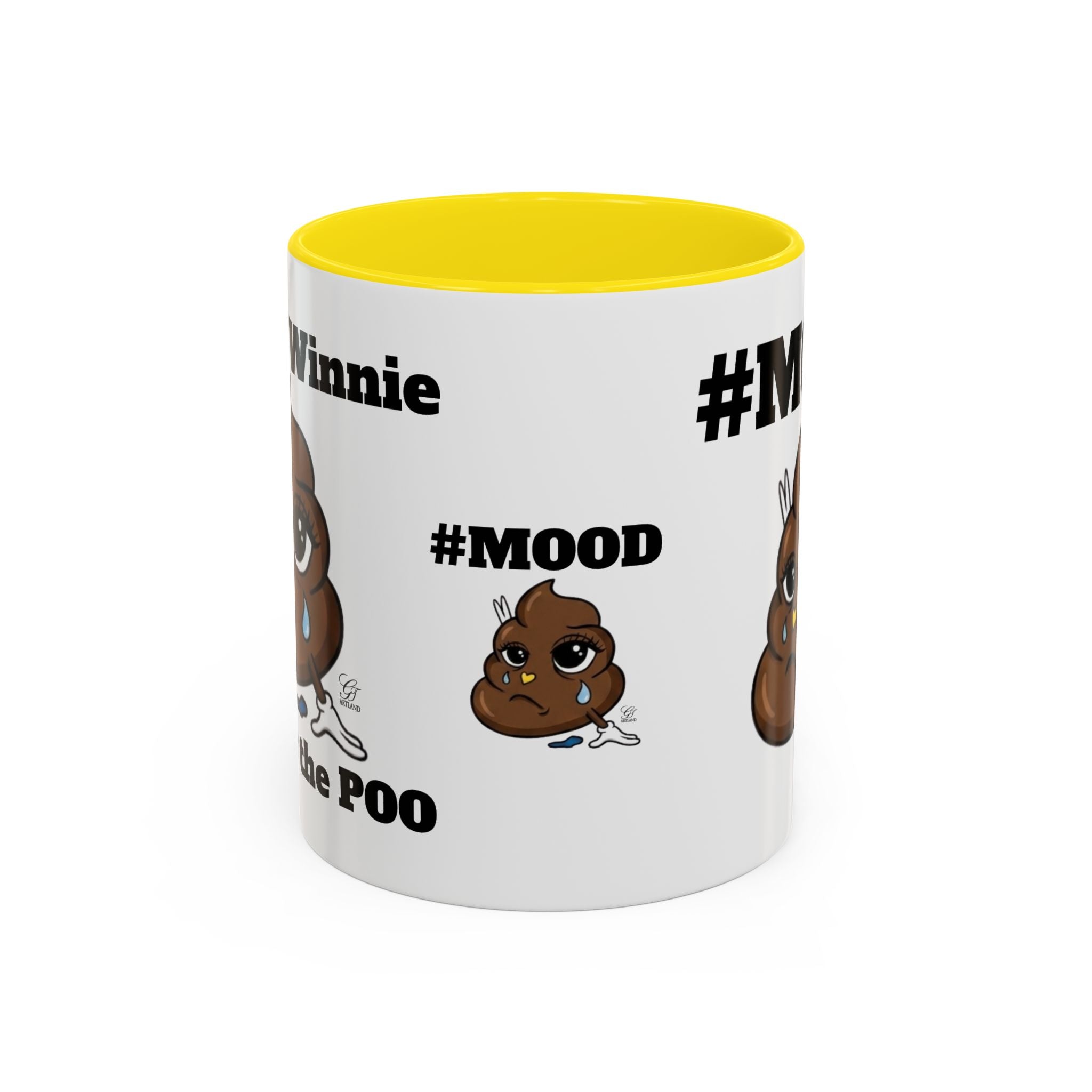 #MOOD Winnie without the poo Funny Poop Emoji Accent Coffee Mug – 11/15oz Novelty Gift by GT Artland