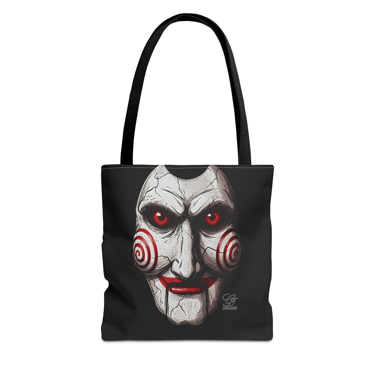 Spooky Cracked Mask Evil Dummy Halloween Dark Horror Tote Bag by GT Artland