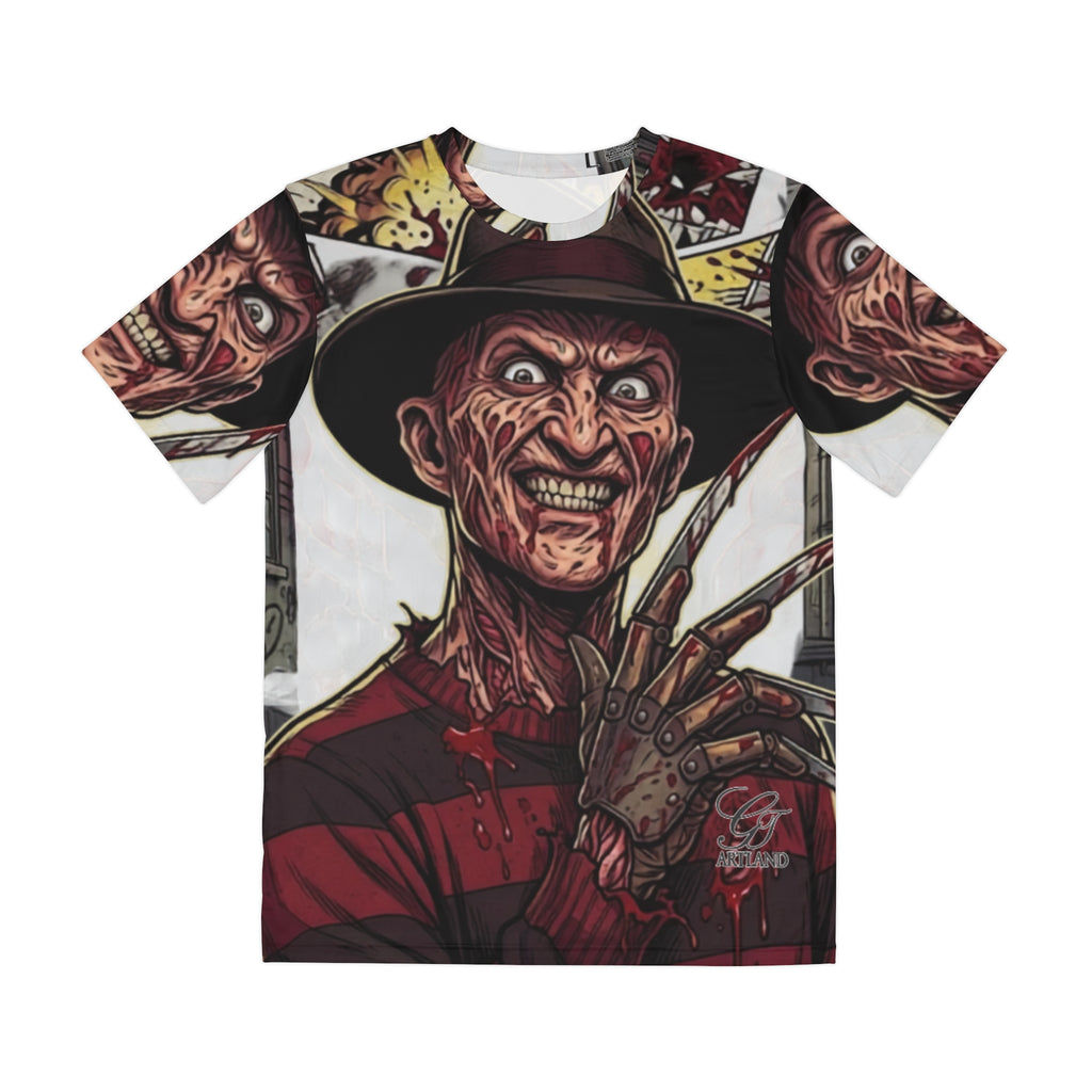 Elm Street Gangsta Horror Designer Men's Polyester Tee by GT Artland