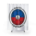 Copy of Copy of Copy of Haiti Football Soccer Ball Shower Curtain | Haitian Flag Emblem