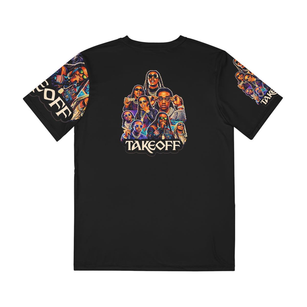 Takeoff Rap Mogul Art Collage Tee | All-Over Print Polyester Shirt