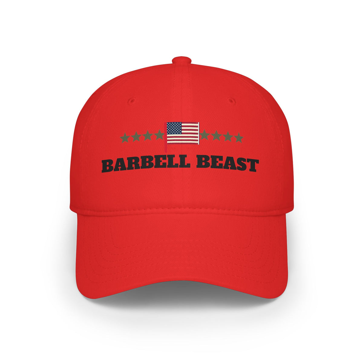 "BARBELL BEAST" Flag Embroidery Cap | American Baseball Hat